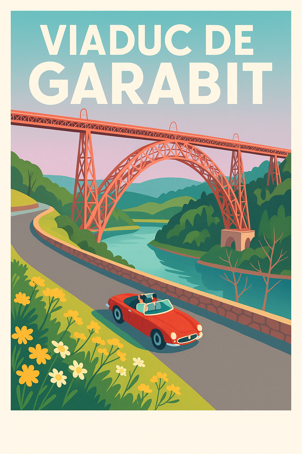 Affiche de Viaduc de Garabit - L'élégance de fer au cœur du Cantal