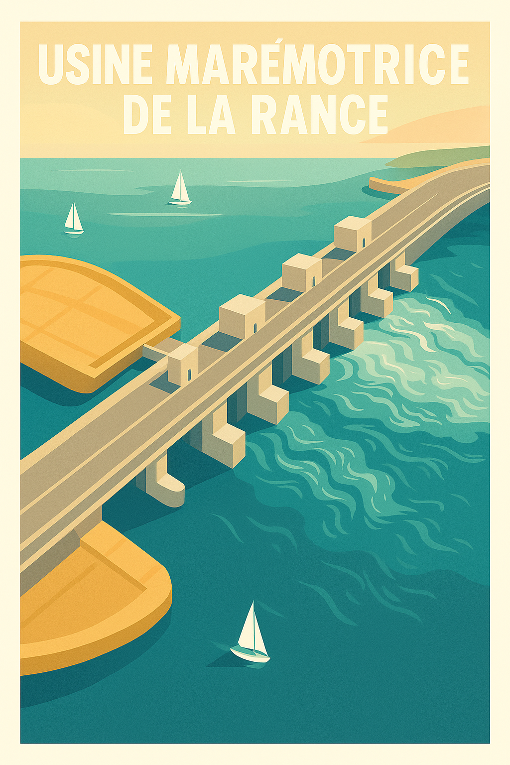 Affiche de Usine Marémotrice de la Rance - L'énergie bretonne en héritage