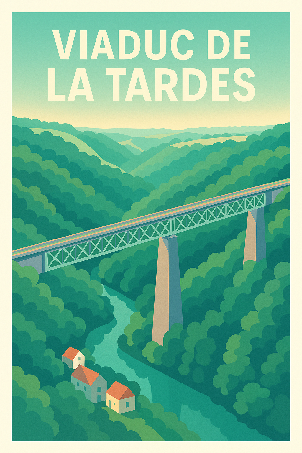 Affiche de Viaduc de la Tardes - L'élégance ferroviaire au cœur de la Creuse