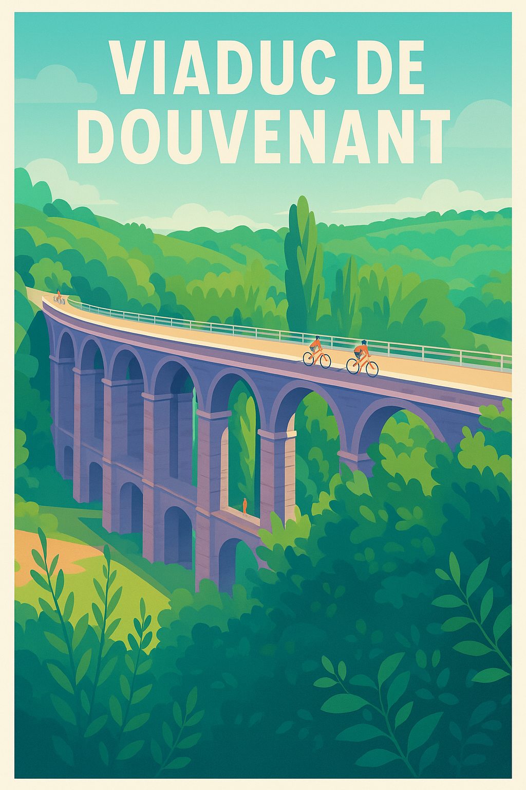 Affiche de Viaduc de Douvenant - L'élégance architecturale au cœur de la nature