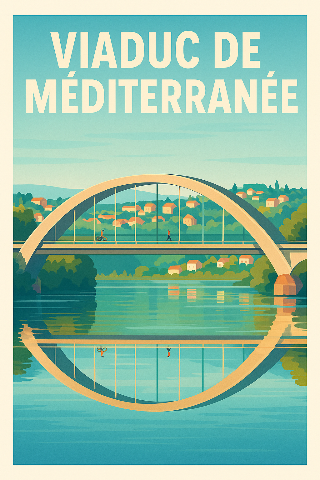 Affiche de Viaduc de la Méditerranée - L'élégance architecturale entre ciel et eau