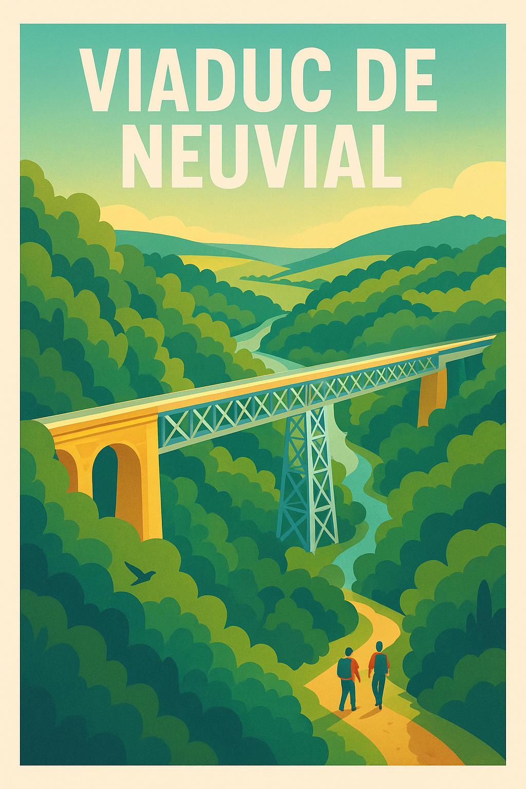Affiche de Viaduc de Neuvial - L'élégance d'un chef-d'œuvre au cœur de la nature
