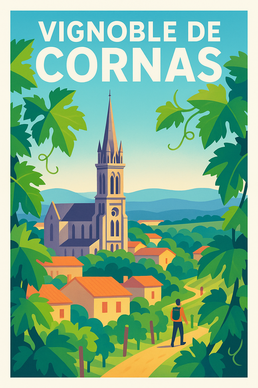Affiche de Vignoble de Cornas - L'essence de la Vallée du Rhône en une affiche