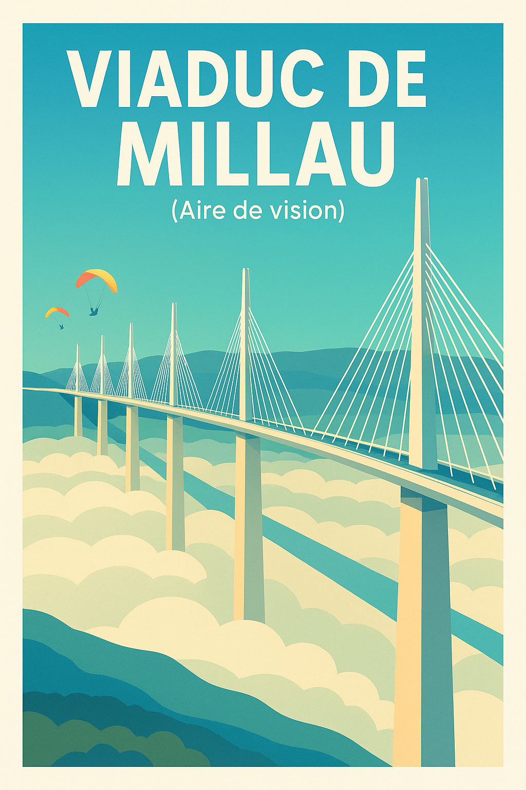 Affiche de Viaduc de Millau - Une prouesse architecturale entre ciel et terre