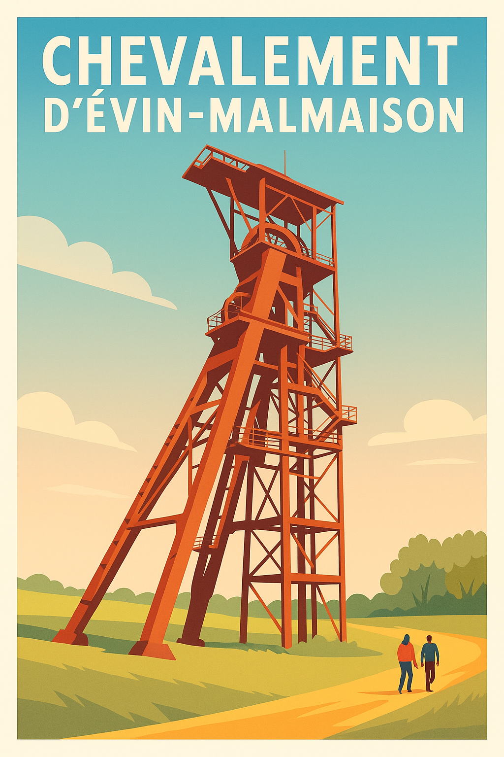 Affiche de Chevalement d'Évin-Malmaison - L'élégance du patrimoine minier