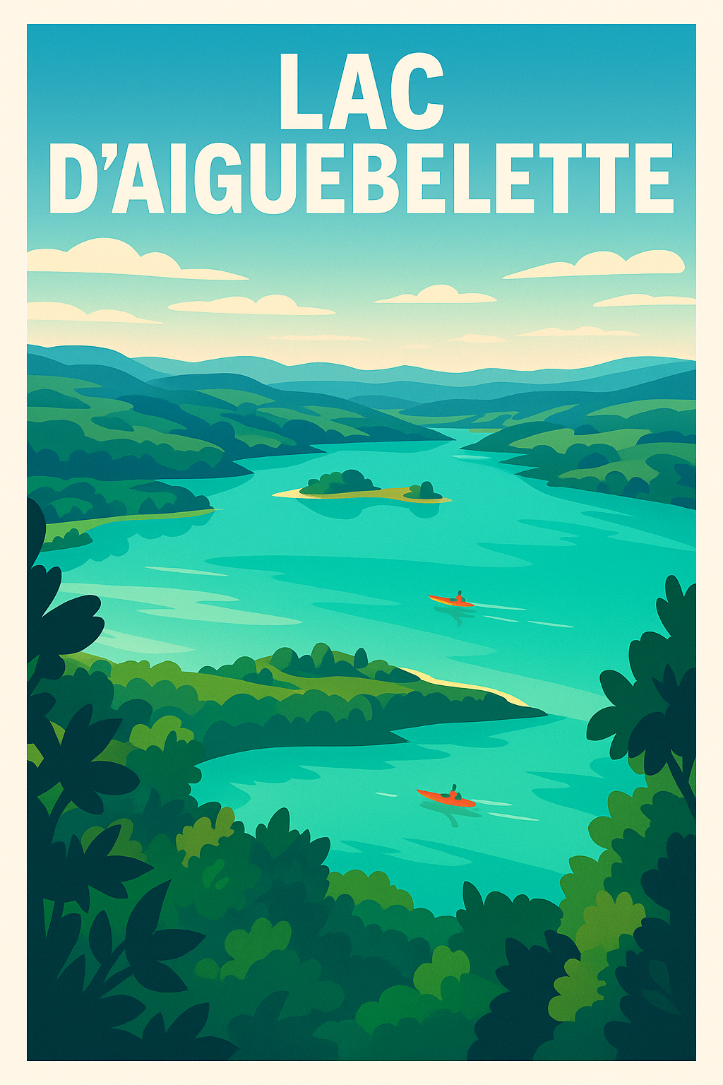 Affiche de Lac d'Aiguebelette - La perle émeraude de Savoie