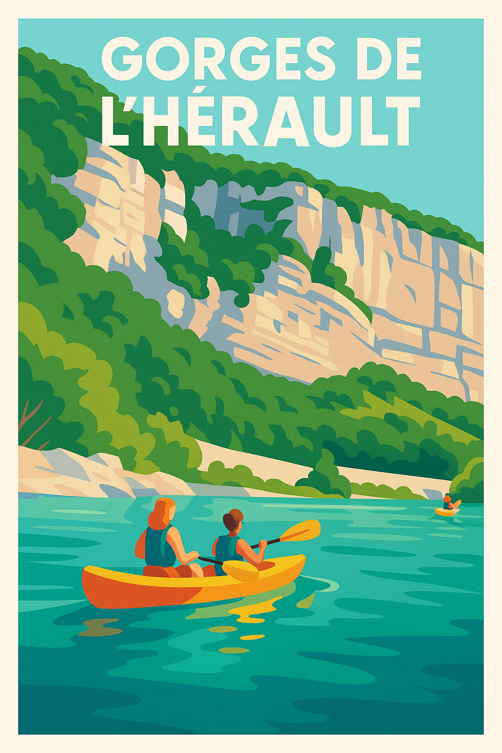 Affiche de Gorges de l'Hérault - Une escapade sauvage au fil de l'eau
