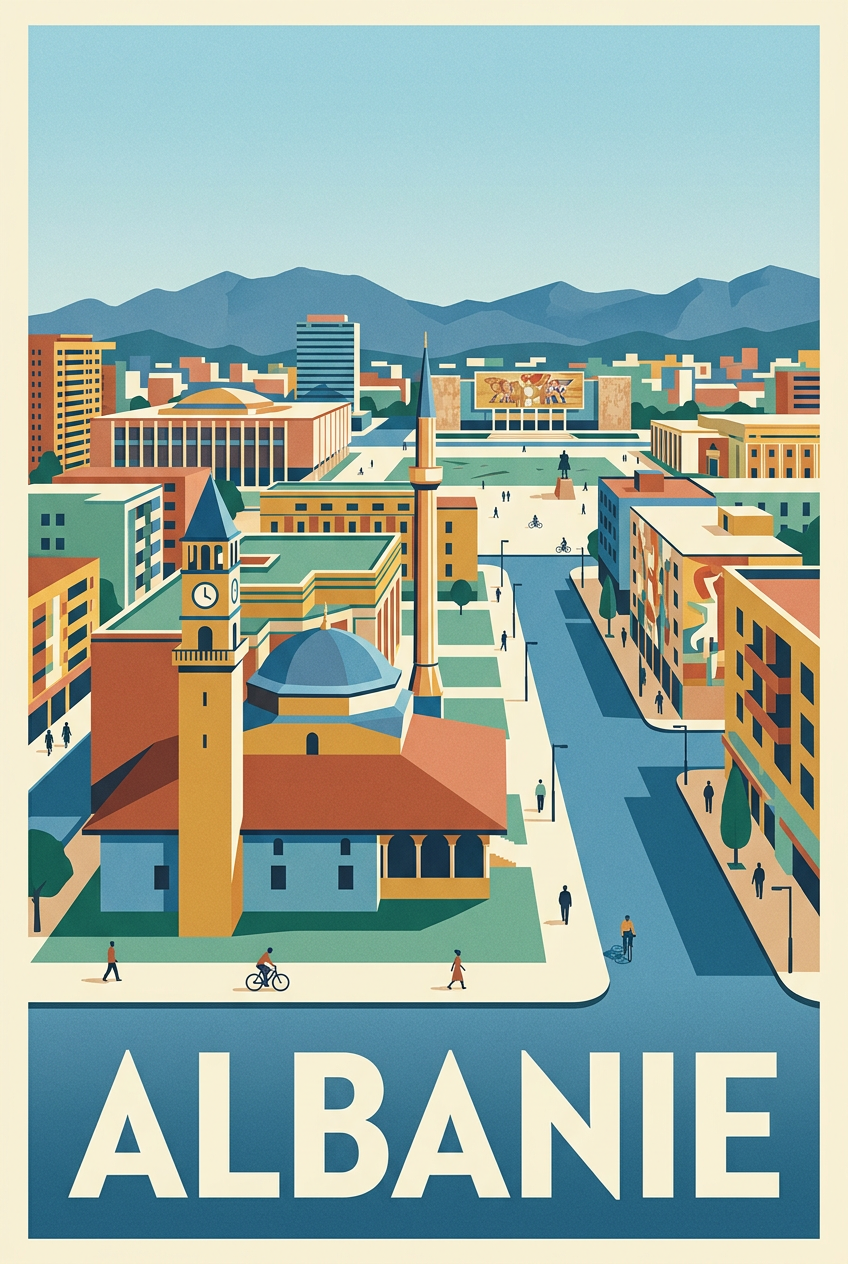 Poster d'Albanie, Tirana monumentale | Afich