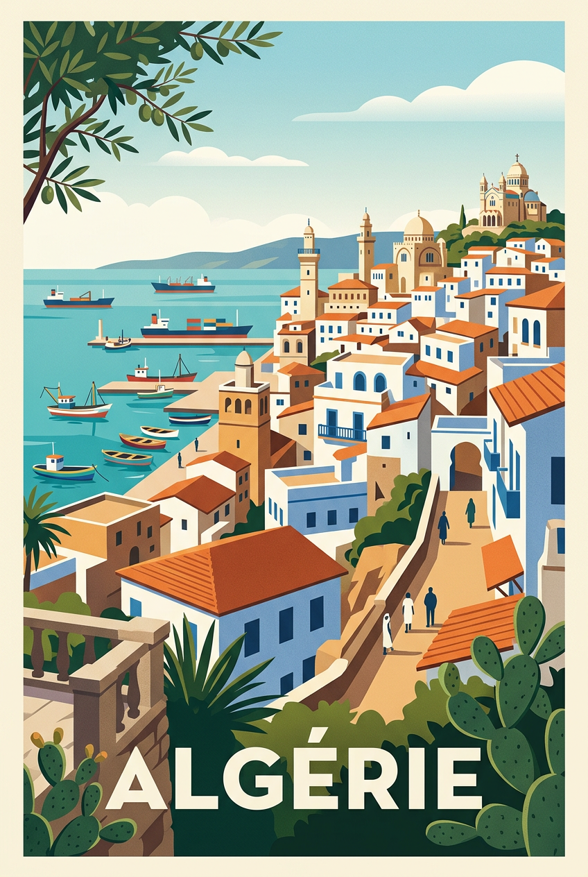 Poster d'Algérie, affiche Casbah d'Alger | Afich