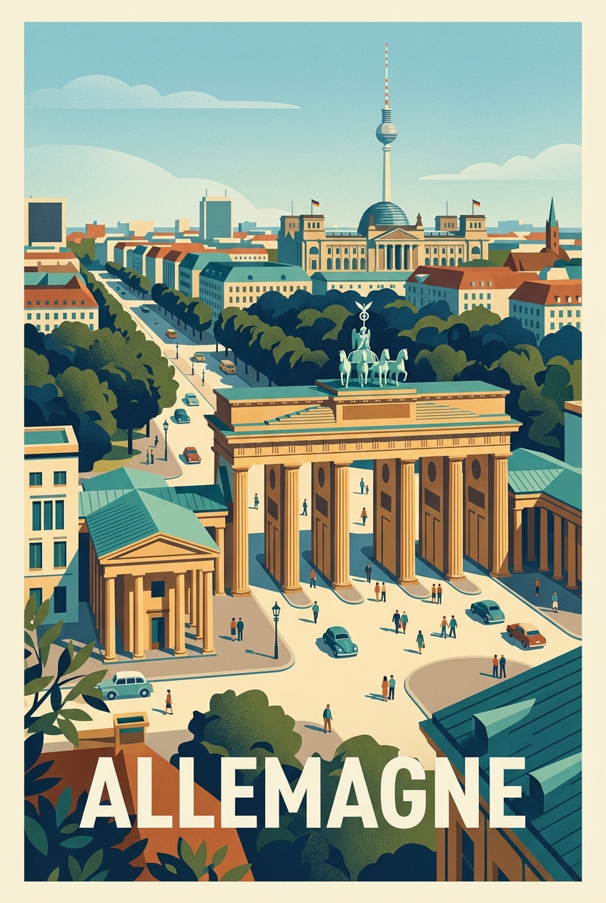 Affiche d'Allemagne, Porte de Brandebourg | Afich