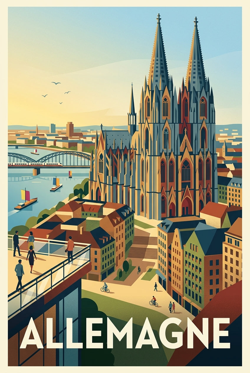 Affiche d'Allemagne, Cathédrale de Cologne | Afich