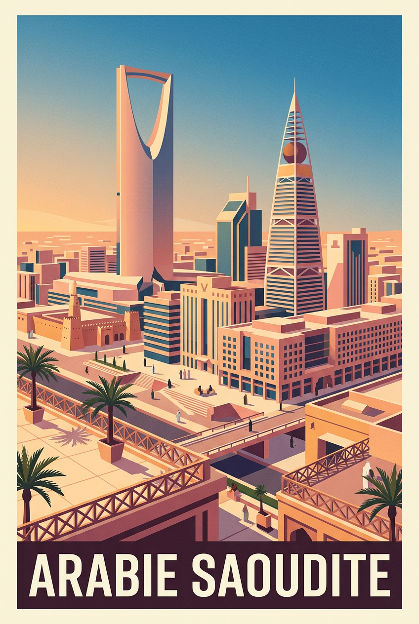 Affiche d'Arabie Saoudite, Riyadh Kingdom Centre