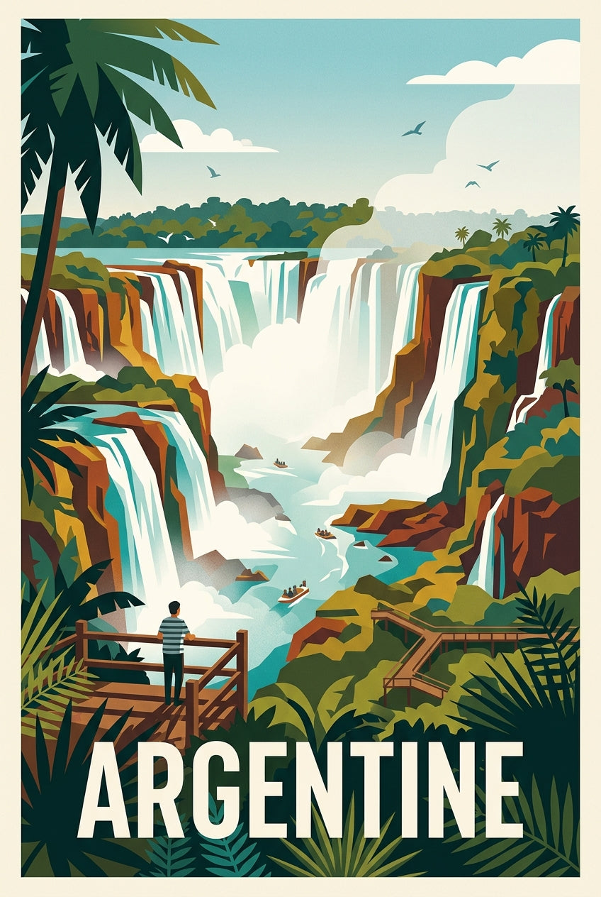 Affiche d'Argentine, poster chutes d'Iguazú | Afich