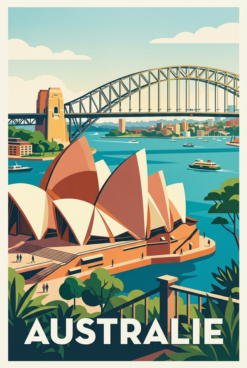Affiche d'Australie, poster Opéra de Sydney | Afich
