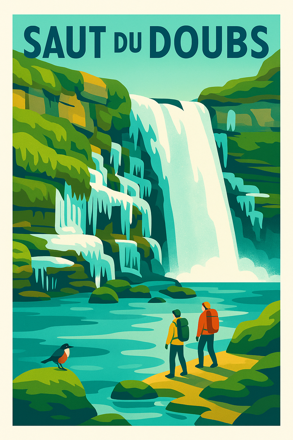 Affiche de Saut du Doubs - La majesté d'une cascade entre France et Suisse