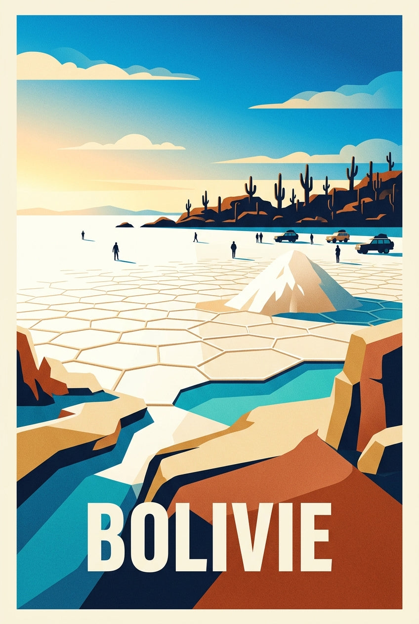 Affiche de Bolivie, Salar de Uyuni | Afich