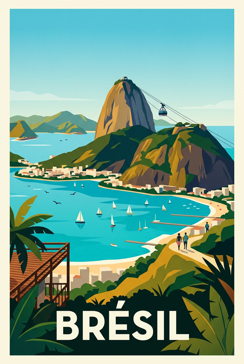 Affiche du Brésil, poster Rio de Janeiro | Afich