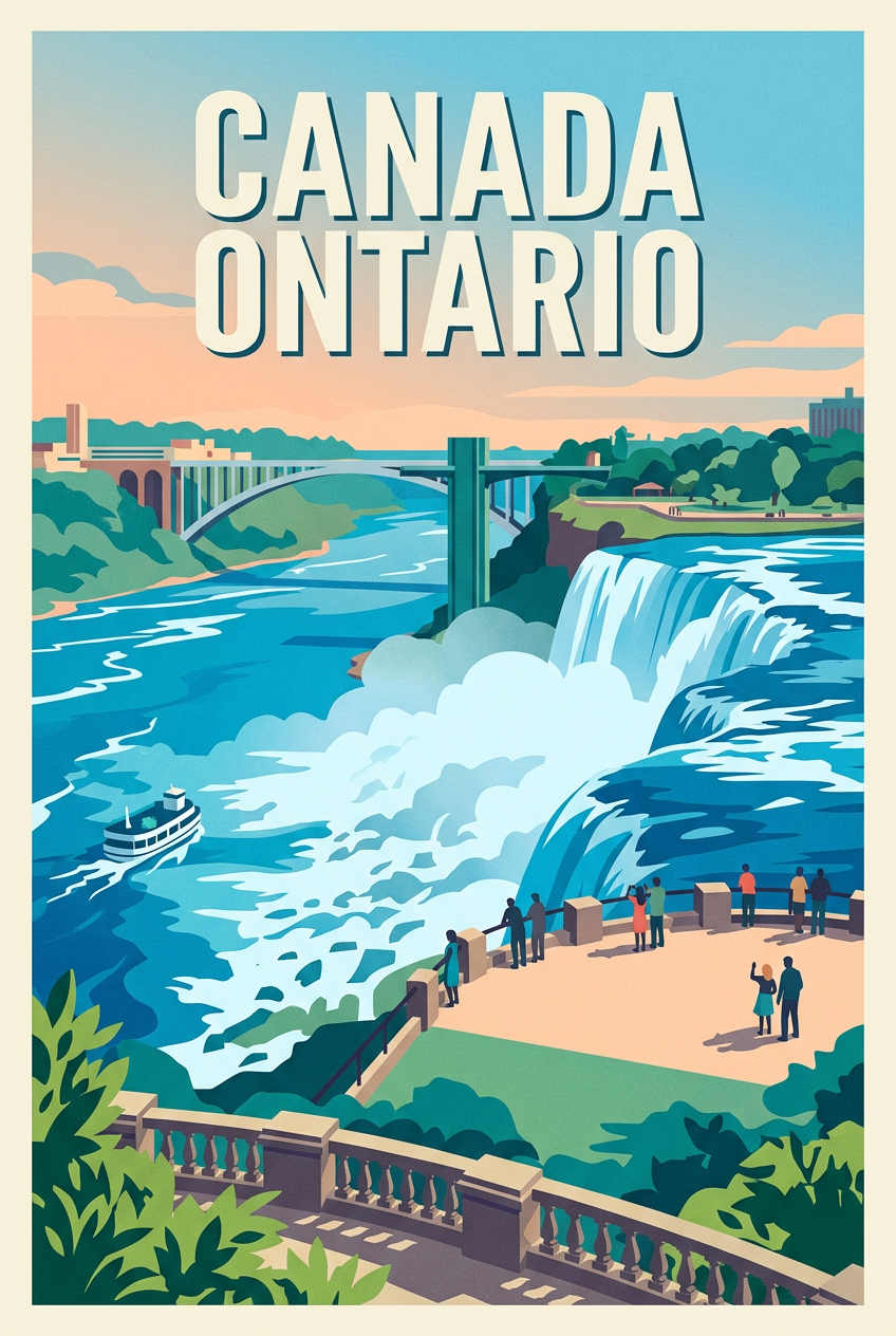 Affiche de l'Ontario, les Chutes du Niagara | Afich