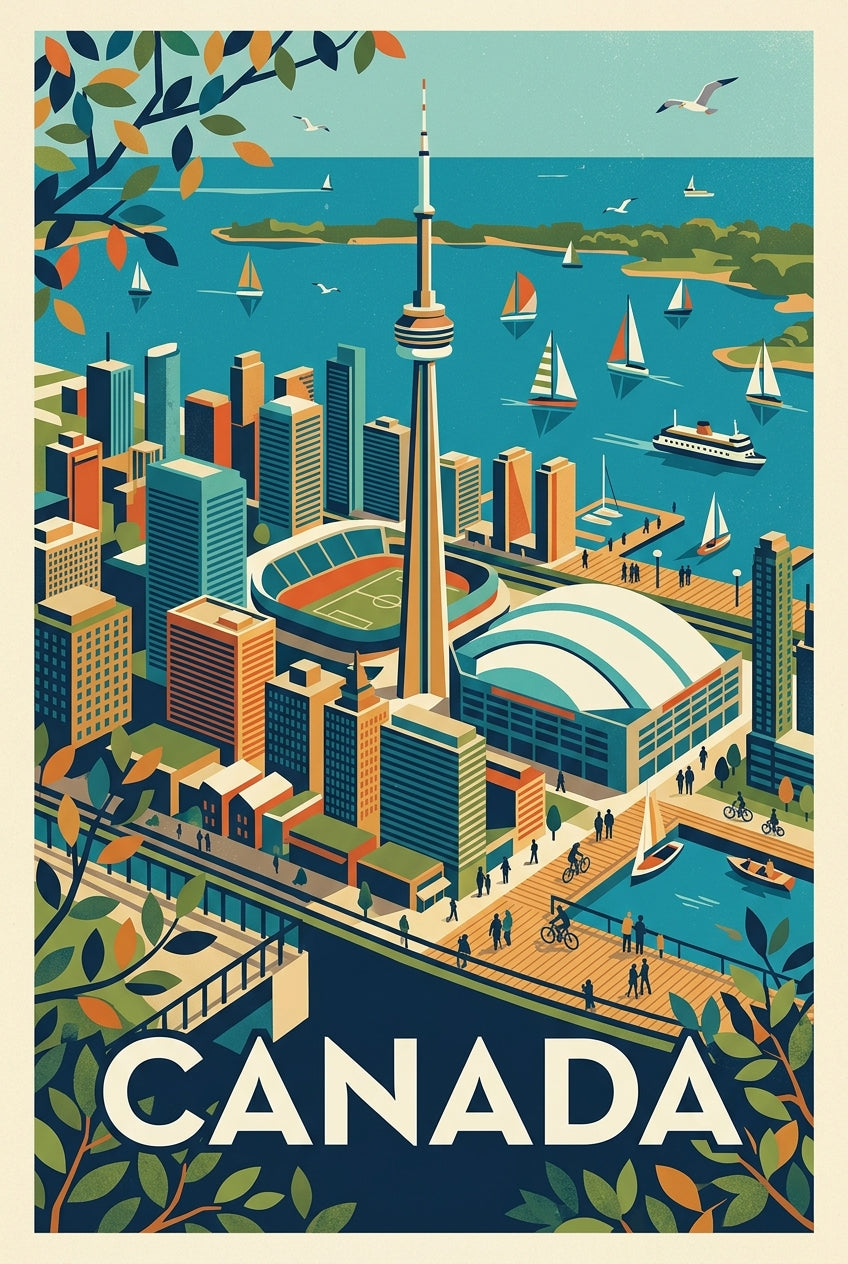 Affiche du Canada, CN Tower Toronto | Afich