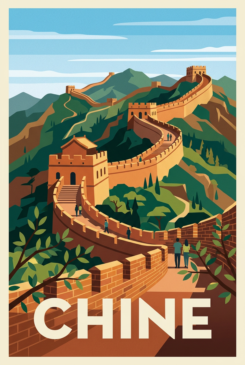 Affiche de Chine, poster Grande Muraille