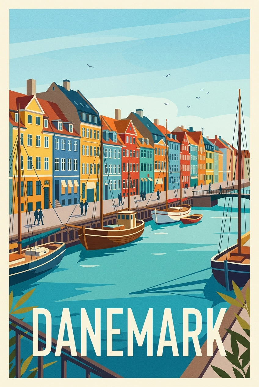 Poster du Danemark, port de Copenhague | Afich
