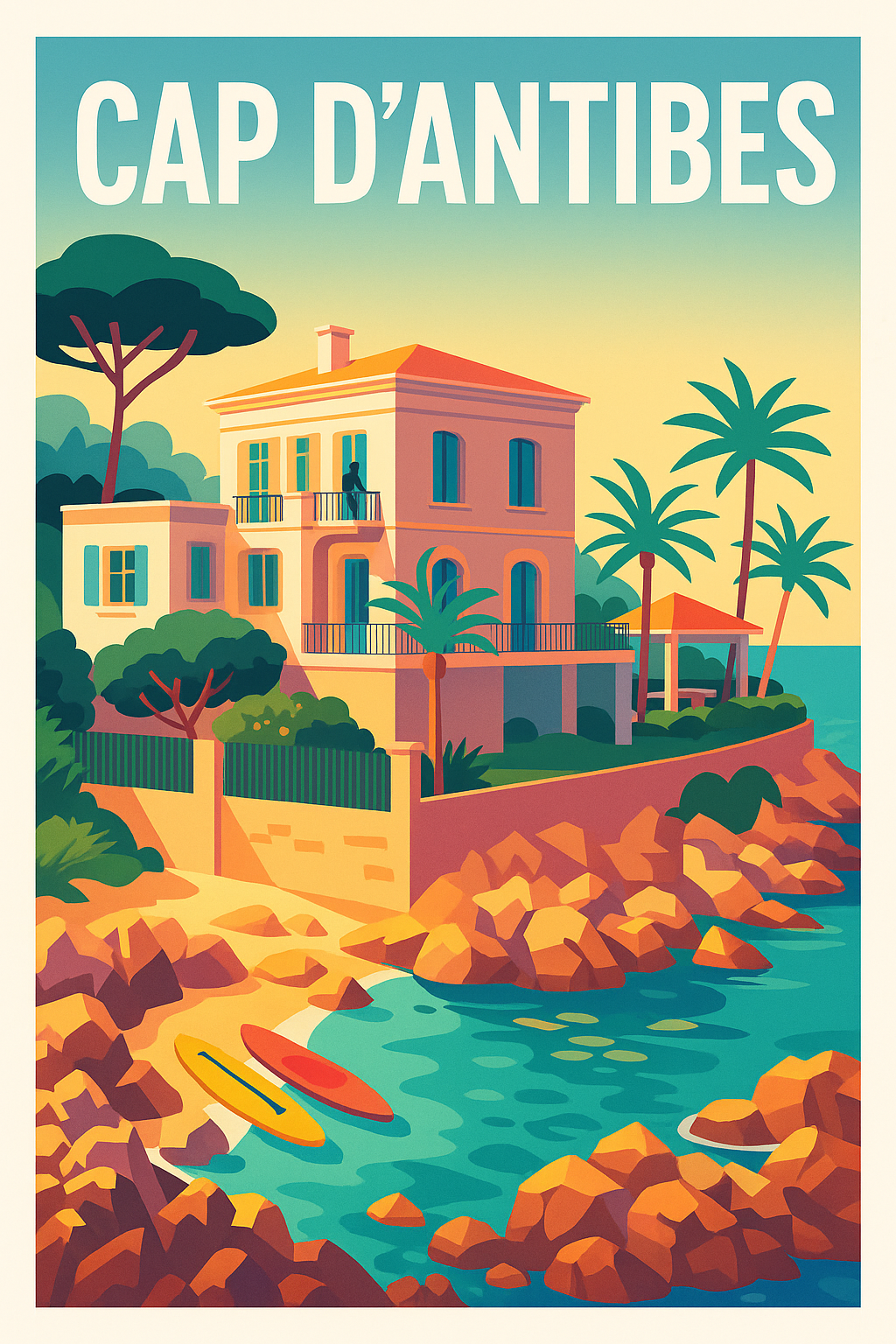 Affiche de Cap d'Antibes - L'élégance ensoleillée de la Riviera