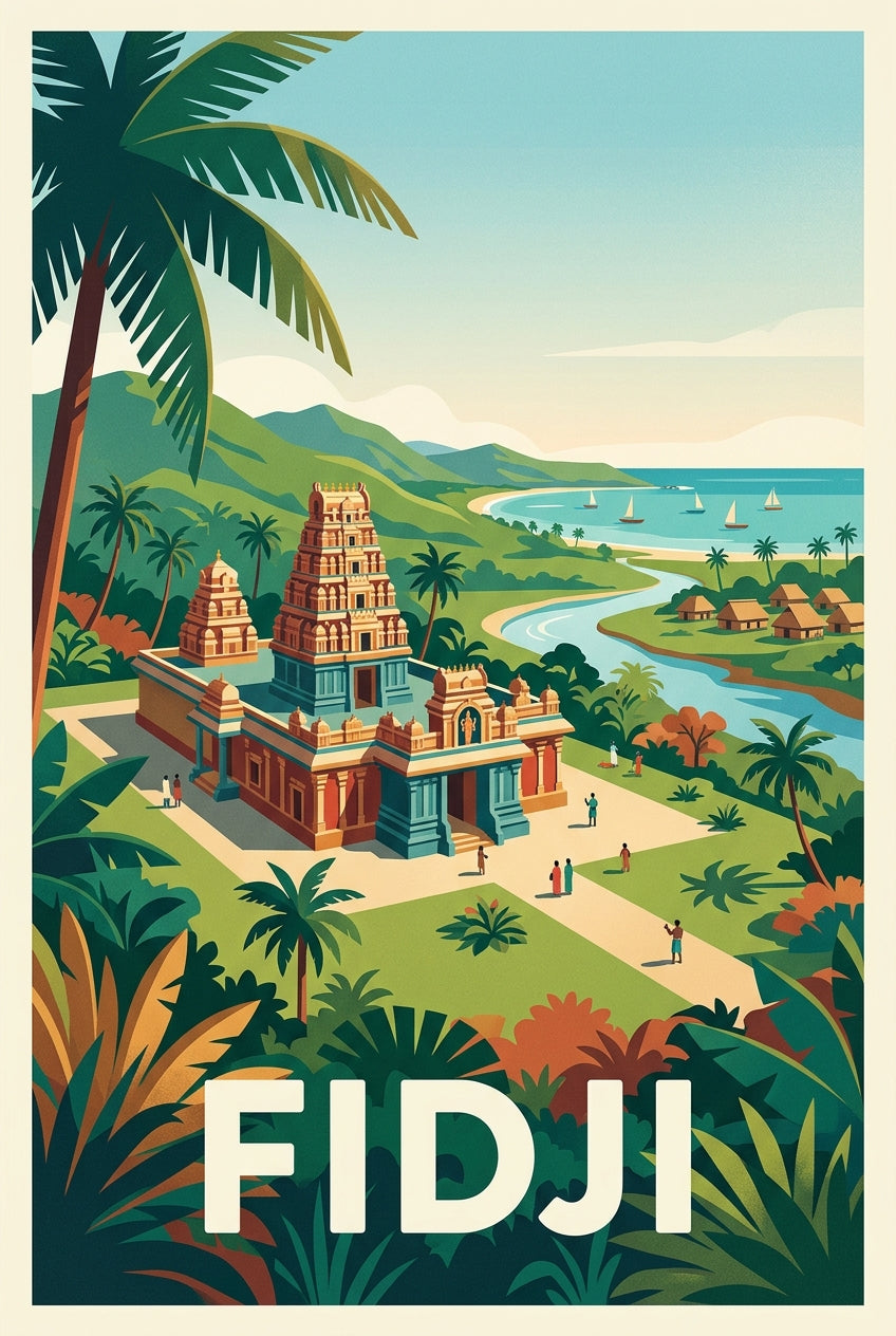 Affiche Fidji, temple Sri Siva Subramaniya | Afich