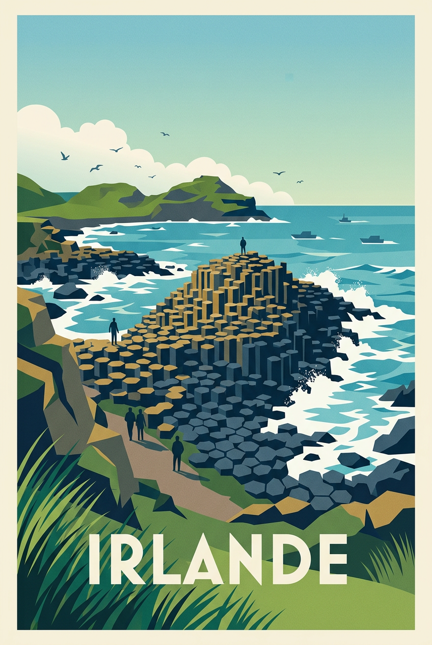 Affiche d'Irlande, Chaussée des Géants | Afich