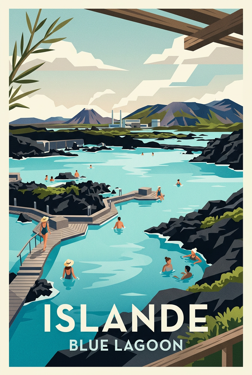 Affiche d'Islande, Blue Lagoon | Afich