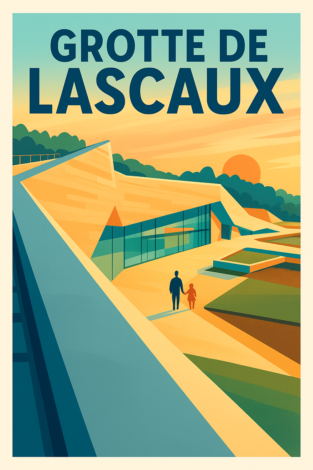 Affiche de Grotte de Lascaux - Un voyage architectural aux sources de l'Humanité