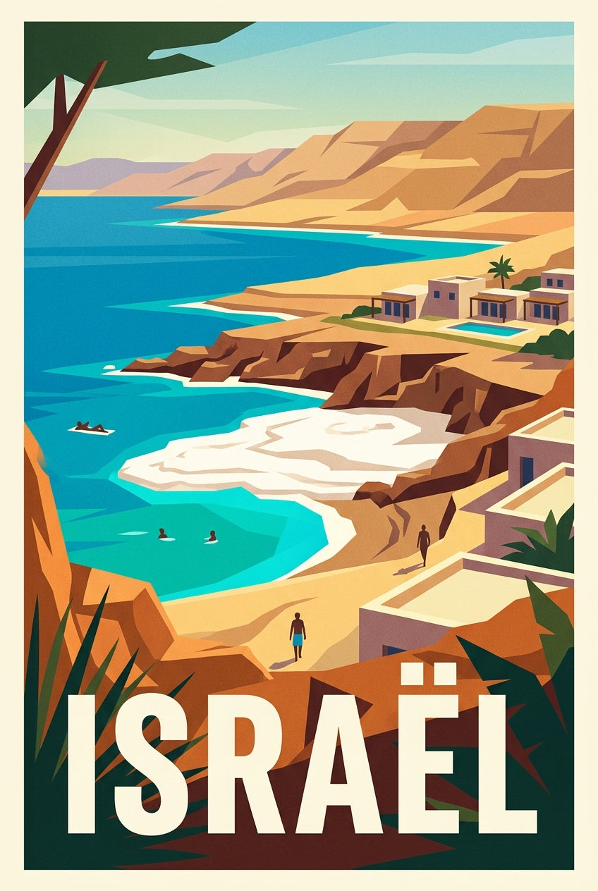 Affiche d'Israël, Mer Morte et désert | Afich