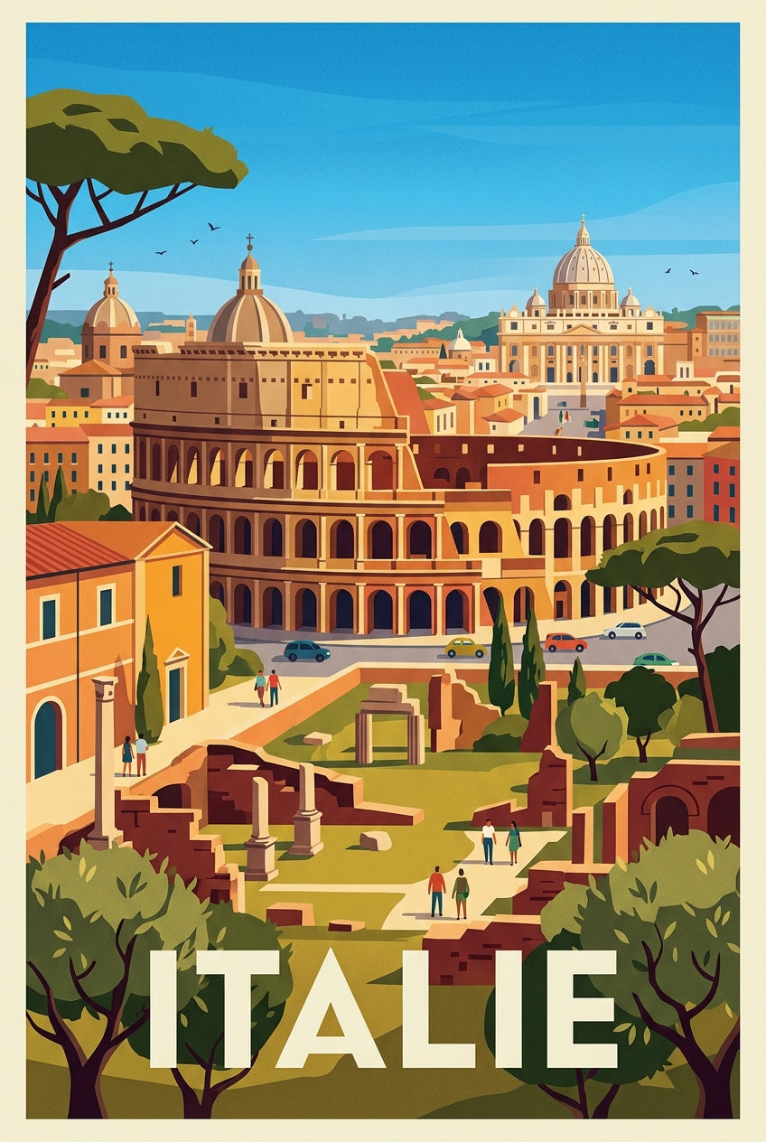 Affiche d'Italie, monument de Rome | Afich