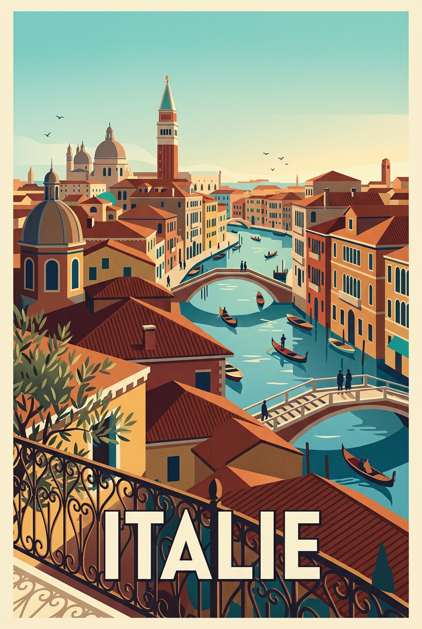 Affiche d'Italie, poster canaux de Venise | Afich