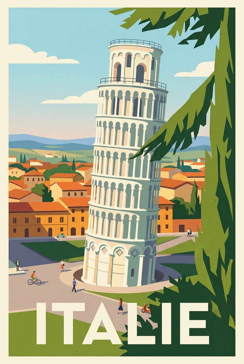 Affiche d'Italie, Tour de Pise | Afich
