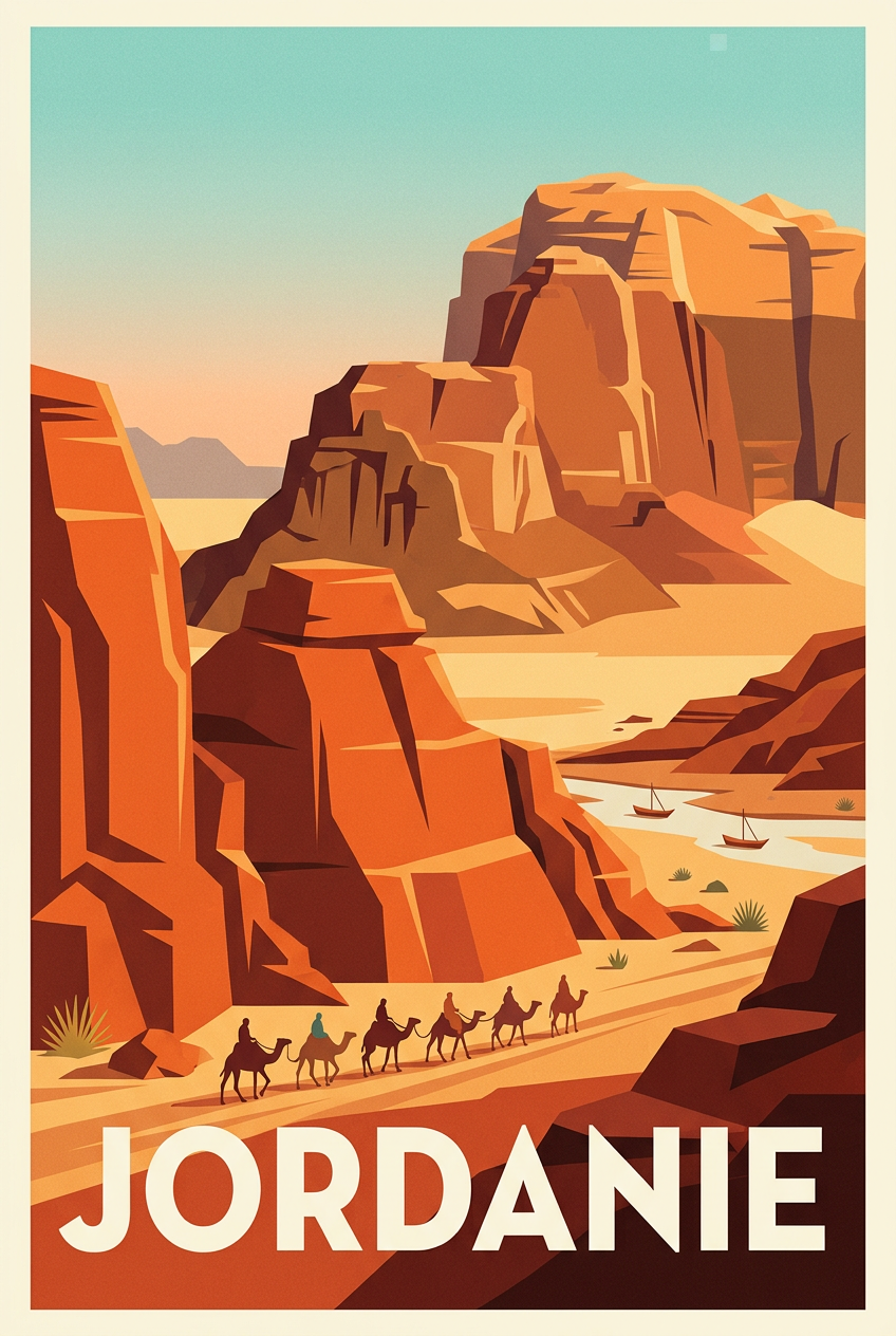 Affiche de Jordanie, poster désert Wadi Rum | Afich