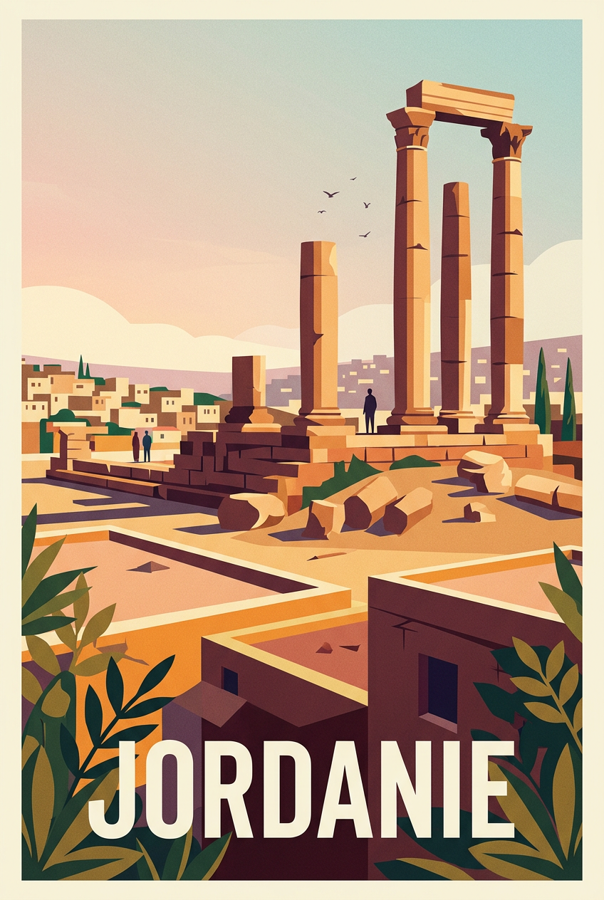 Affiche de Jordanie, Temple d'Hercule Amman | Afich