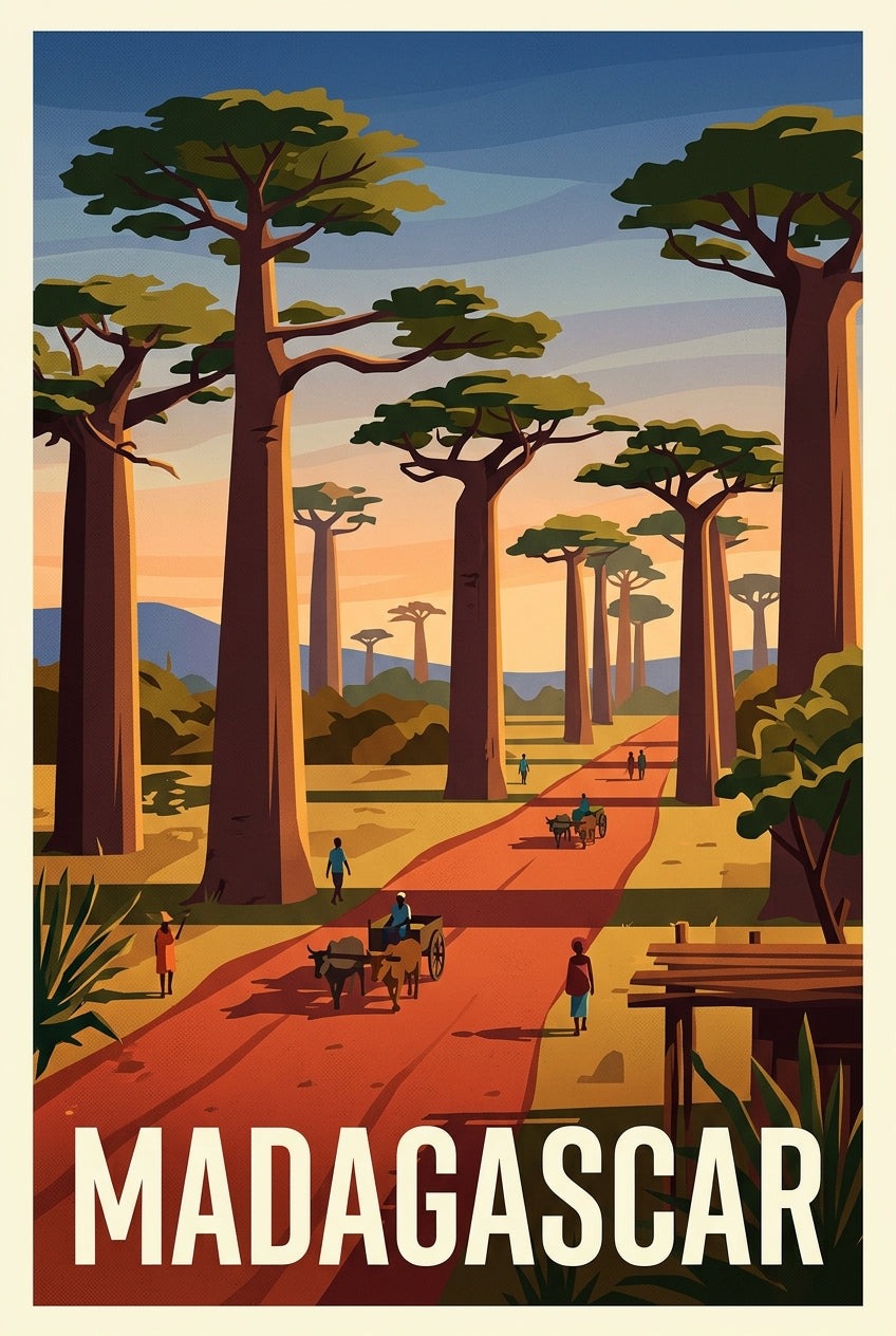 Affiche de Madagascar, Allée des Baobabs | Afich