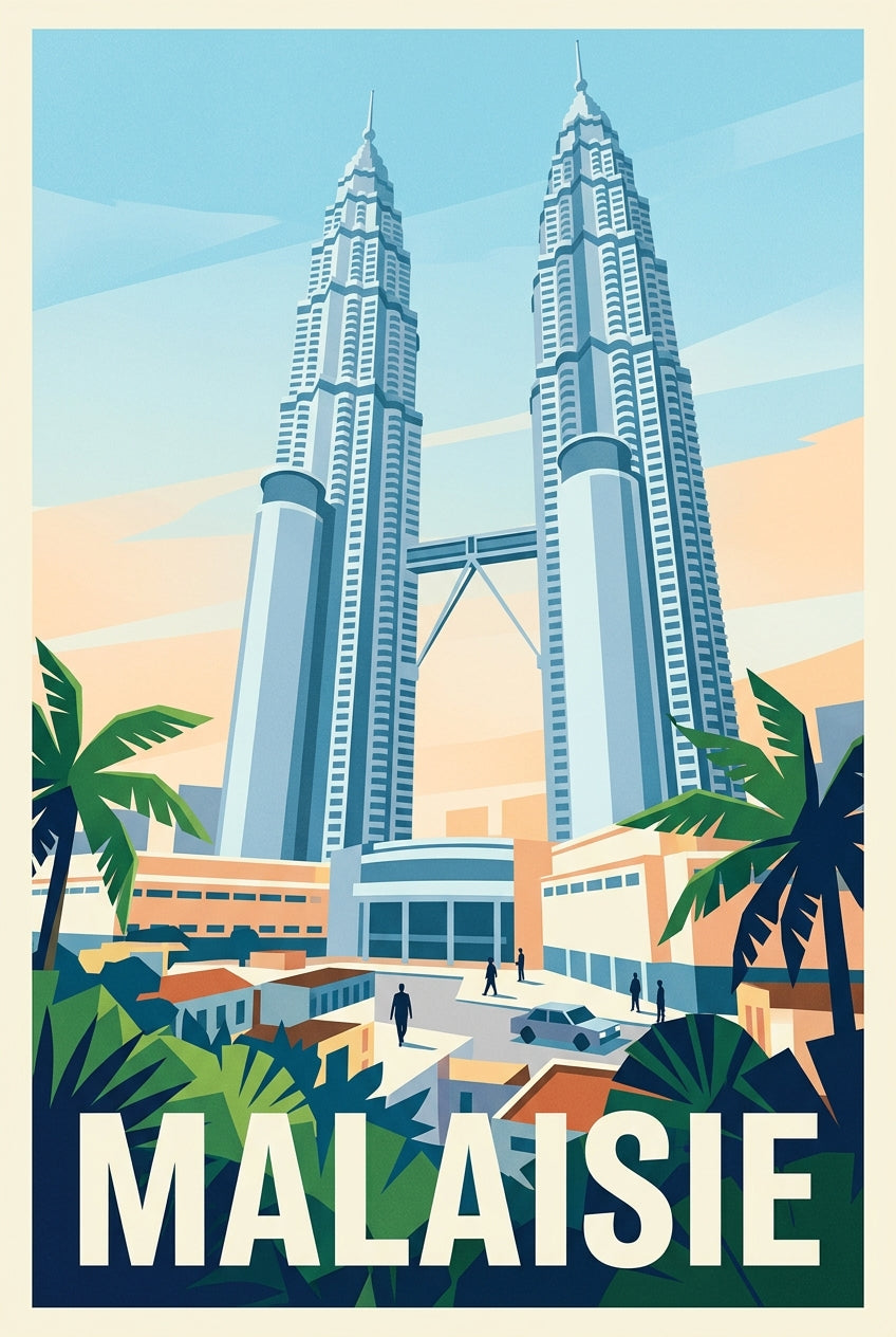 Affiche de Malaisie, les tours Petronas | Afich