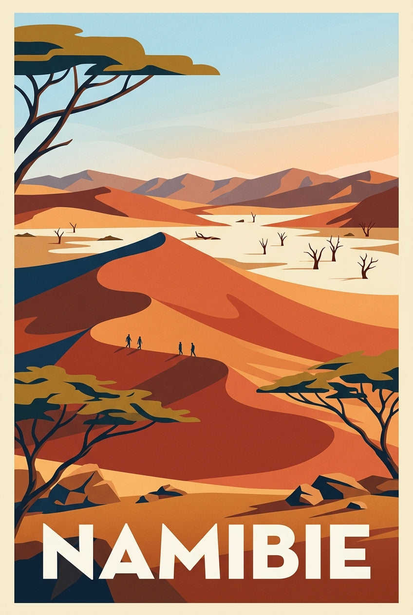 Affiche de Namibie, poster désert du Namib | Afich
