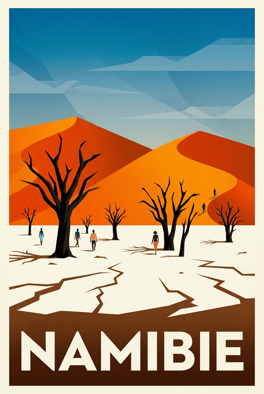 Poster Namibie, dunes orange Deadvlei | Afich