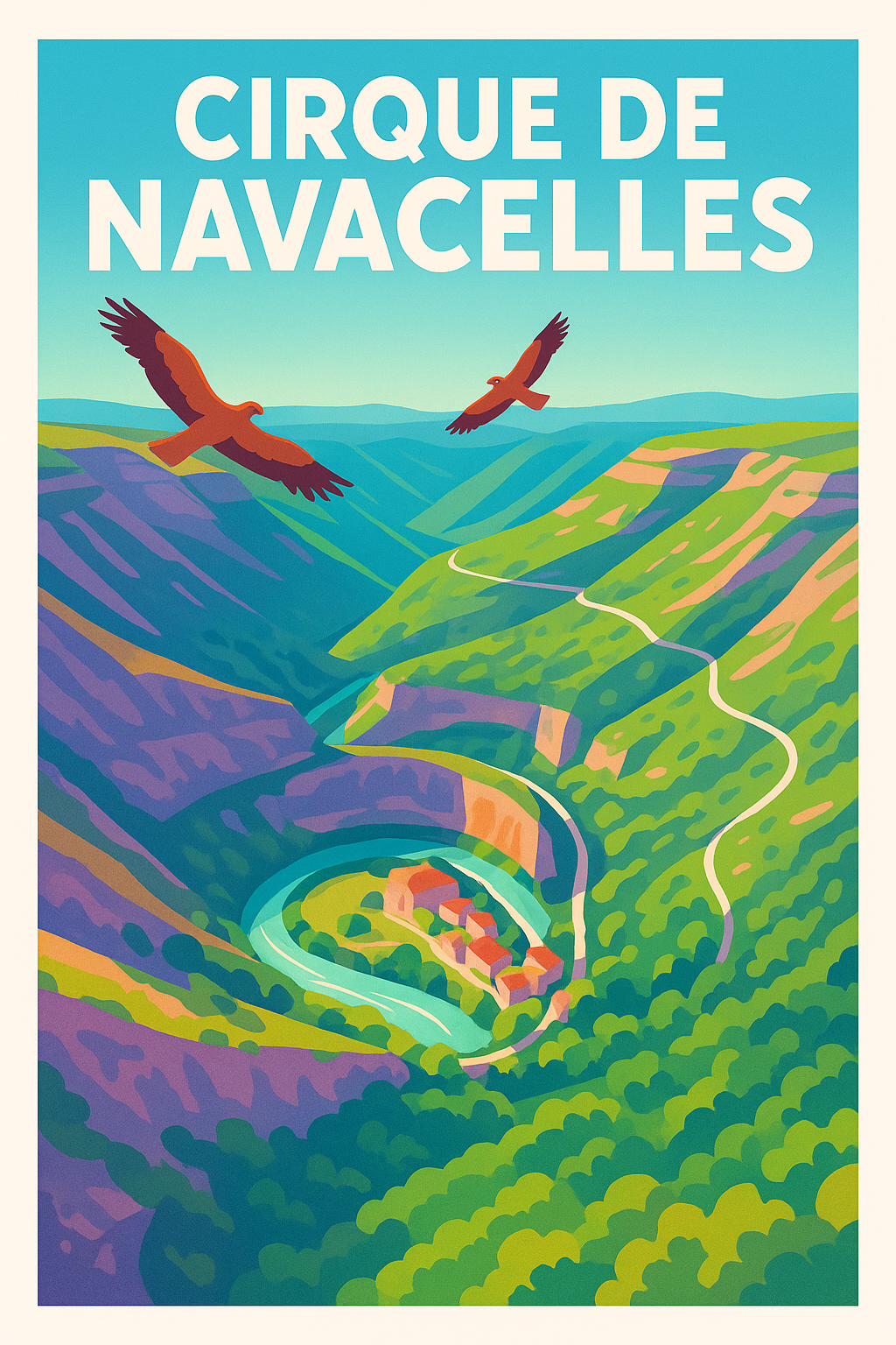 Affiche de Cirque de Navacelles - Un voyage vertigineux au cœur de l'Hérault