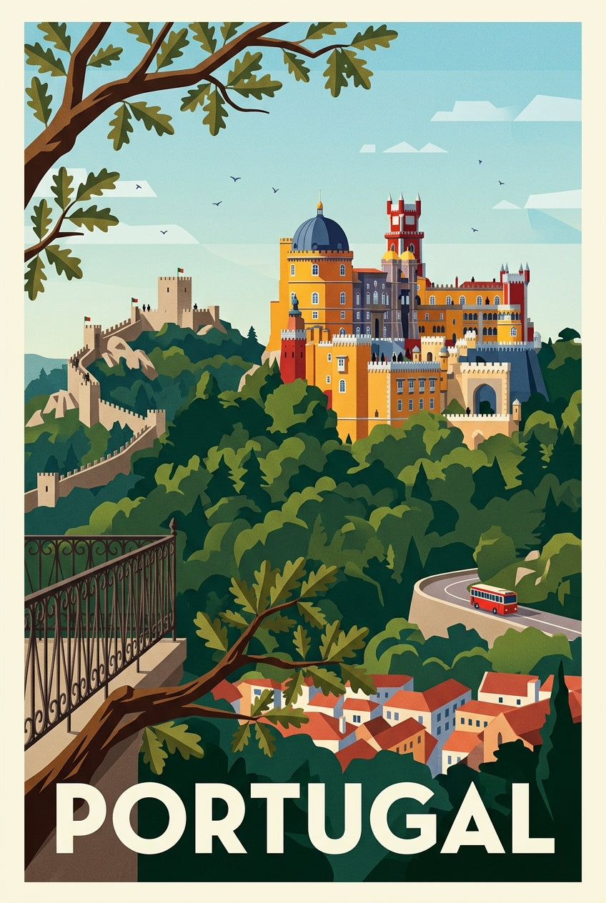 Affiche du Portugal, Palais de Pena | Afich