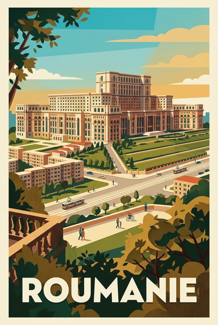 Poster de Roumanie, affiche Palais du Parlement | Afich