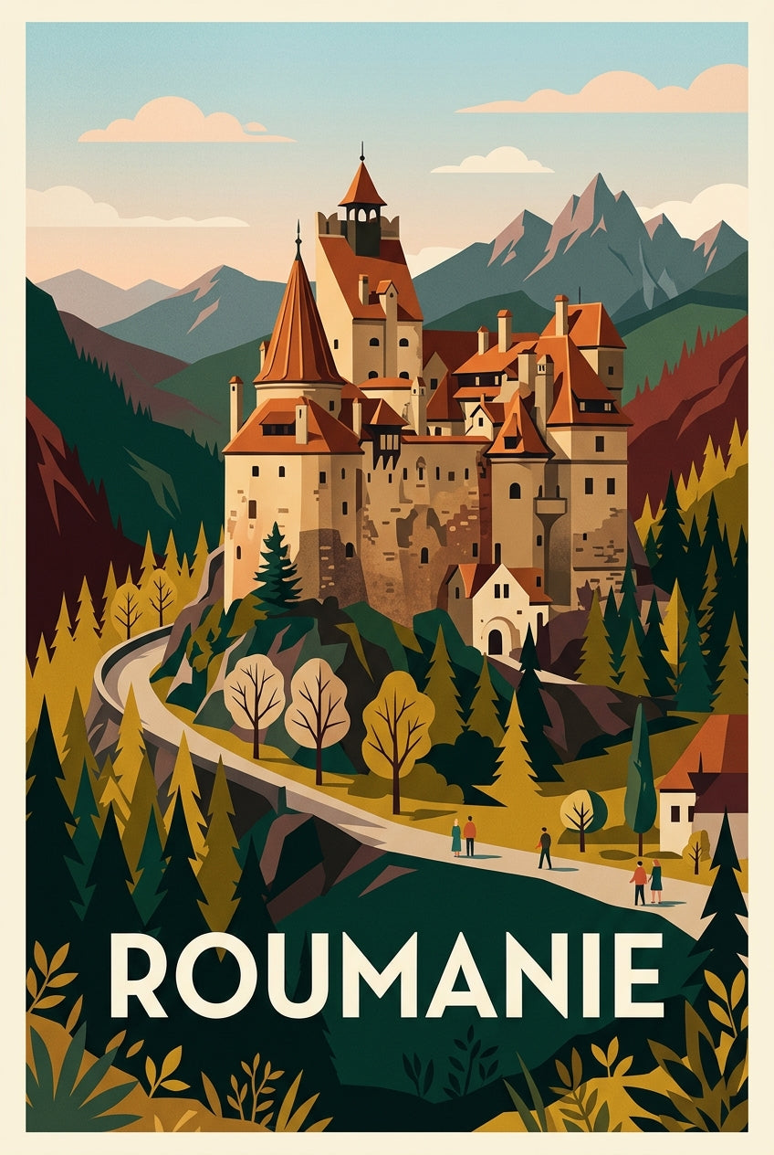 Affiche de Roumanie, Château de Bran poster | Afich