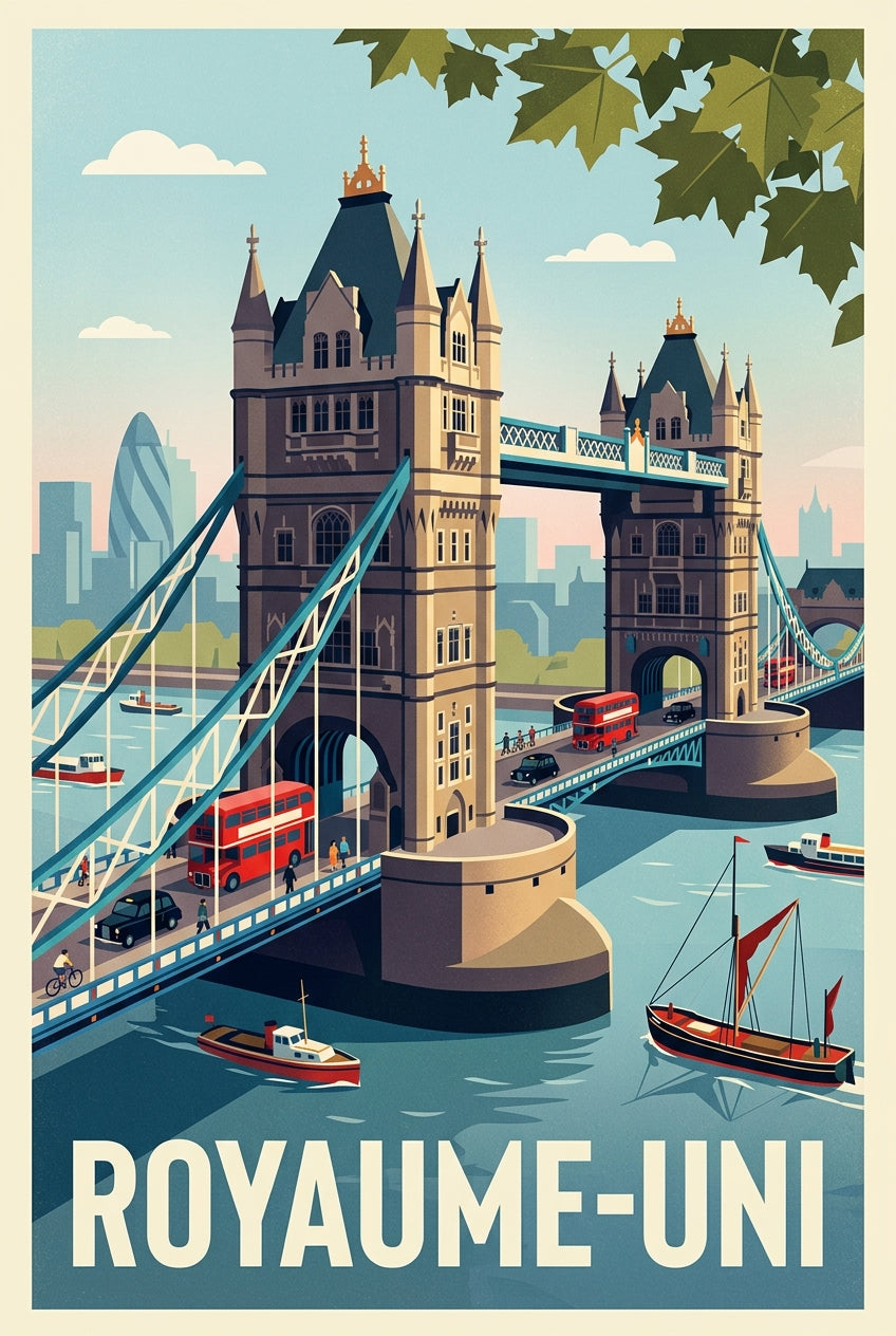 Affiche du Royaume-Uni, Tower Bridge Londres | Afich