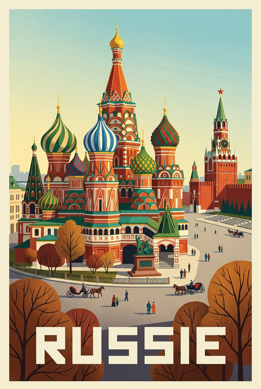 Affiche de Russie, cathédrale Saint-Basile | Afich