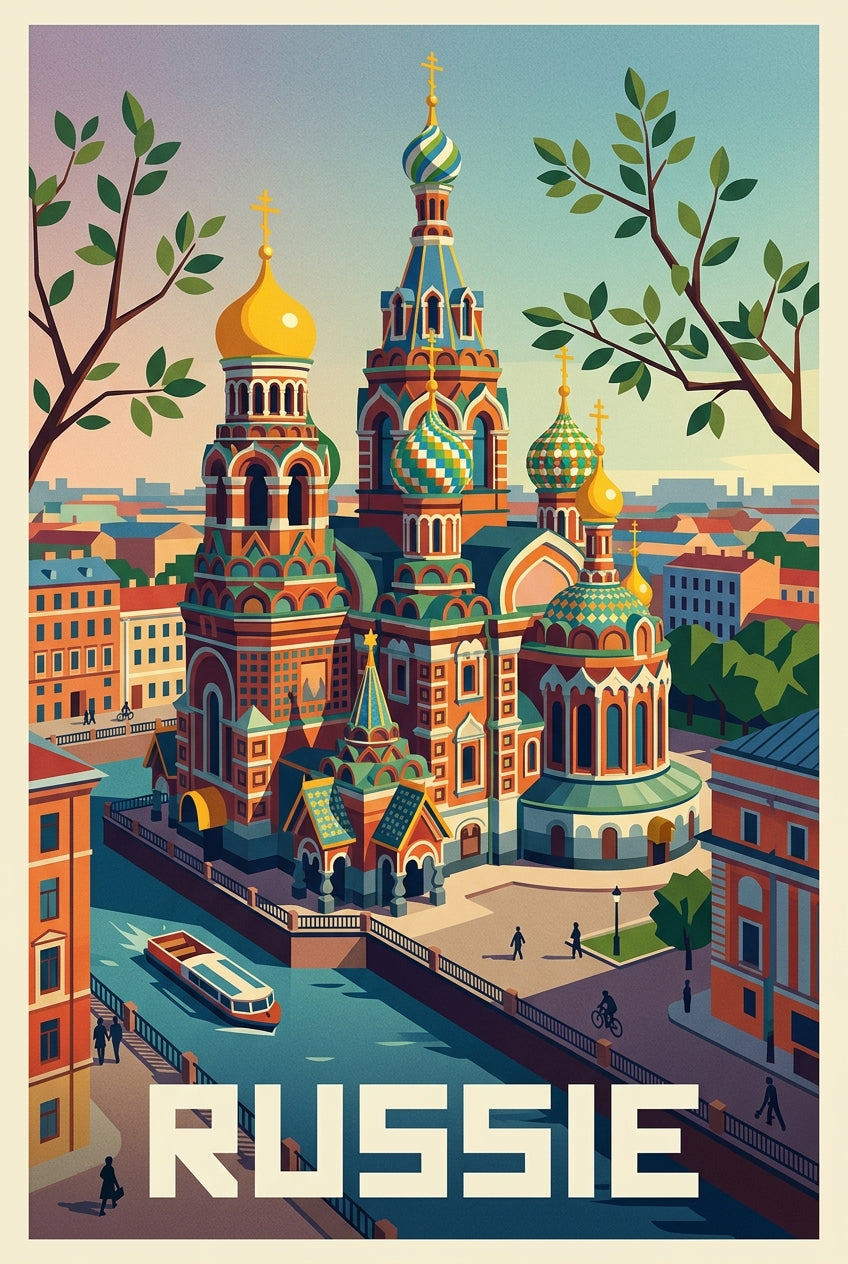 Affiche de Russie, poster Saint-Pétersbourg | Afich