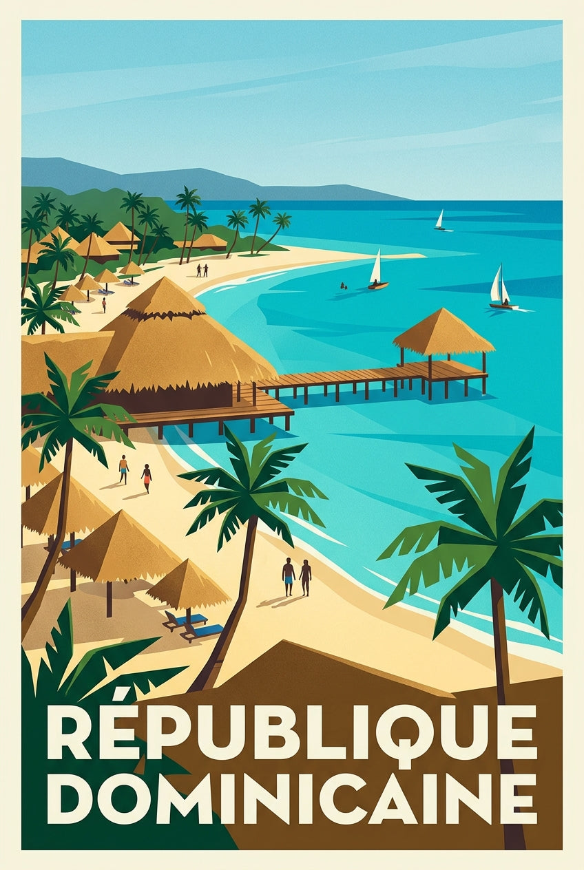 Affiche République Dominicaine, poster voyage | Afich