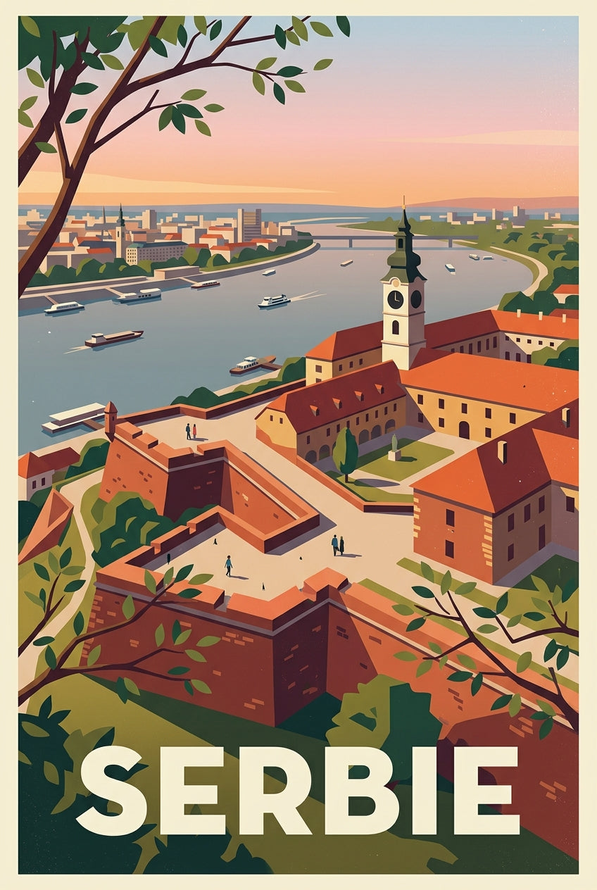 Affiche de Serbie, la forteresse de Belgrade | Afich