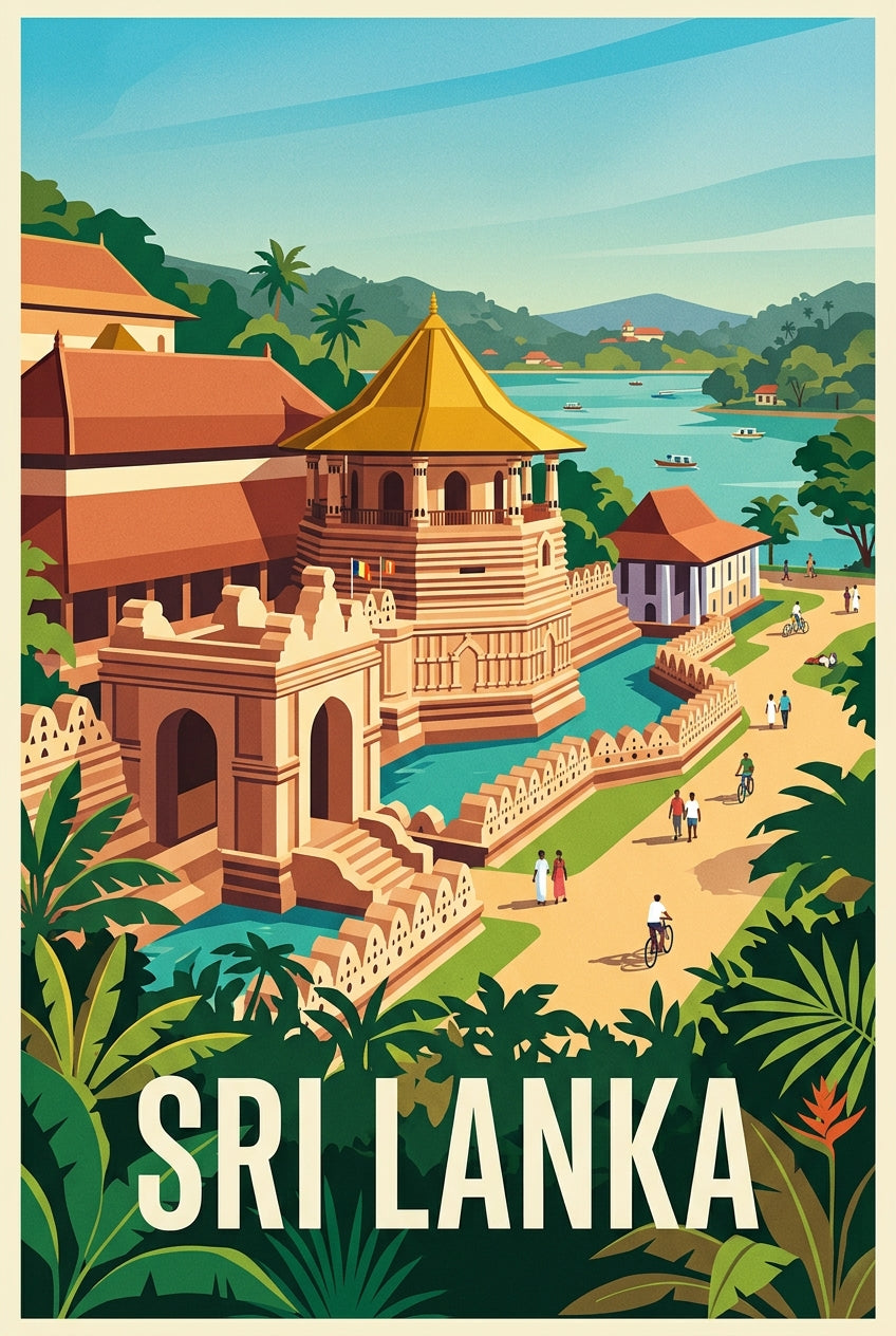 Affiche du Sri Lanka, Temple de la Dent | Afich